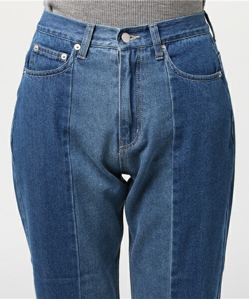 archives（アルシーヴ）の「バイカラーデニム（デニムパンツ・レディース・ブラック/ブルー/サックスブルー・MEDIUM）」の7枚目の写真