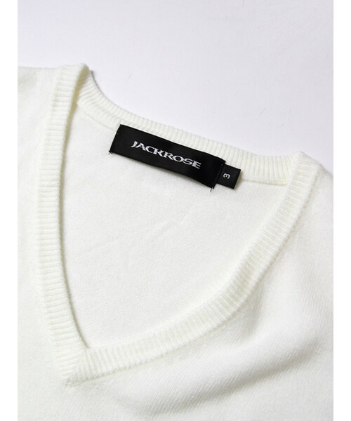 JACKROSE（ジャックローズ）の「カシミヤタッチVネックニット 2016 SALE!!50%OFF!!（トップス・メンズ・ブラック/ホワイト/ワイン/ピンク/ブルー・M/L）」の4枚目の写真