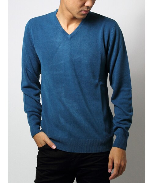 JACKROSE（ジャックローズ）の「カシミヤタッチVネックニット 2016 SALE!!50%OFF!!（トップス・メンズ・ブラック/ホワイト/ワイン/ピンク/ブルー・M/L）」の17枚目の写真