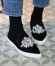 DHOLIC | ビジューポイントトゥスリッポン(スニーカー)