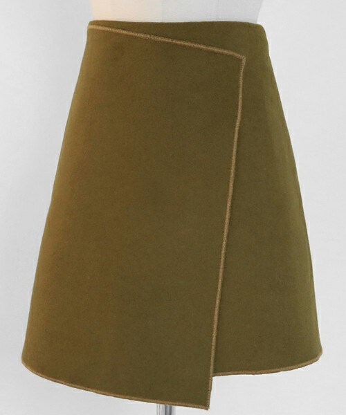 DHOLIC（ディーホリック）の「ステッチラップテイストAラインミニスカート（スカート・レディース・S/M）」の2枚目の写真