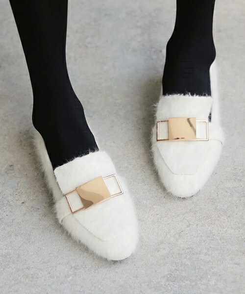 DHOLIC（ディーホリック）の「メタルモチーフウールブレンドローファー（その他シューズ・レディース・230/235/240/245/250）」の2枚目の写真