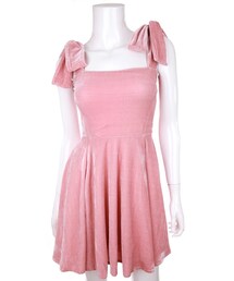 Bobon21 | ベロアレースアップワンピース(ワンピース)