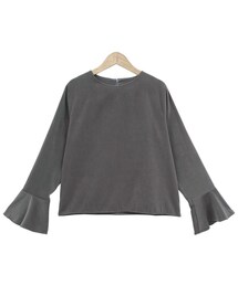 Dailyabout | シンプルラウンドネックフリルベルスリーブブラウス(P0000WLP)(シャツ/ブラウス)