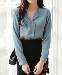 DHOLIC | 4COLORSオープンカラーブラウス(シャツ/ブラウス)