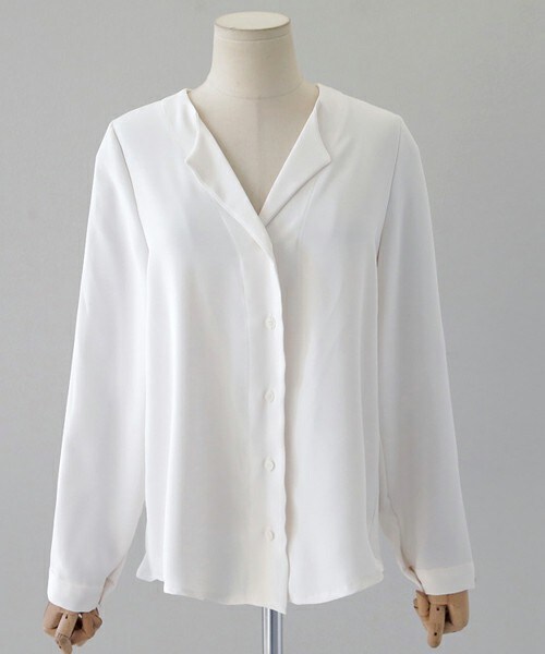 DHOLIC(ディーホリック)の「4COLORSオープンカラーブラウス(シャツ/ブラウス・レディース・FREE)」の2枚目の写真