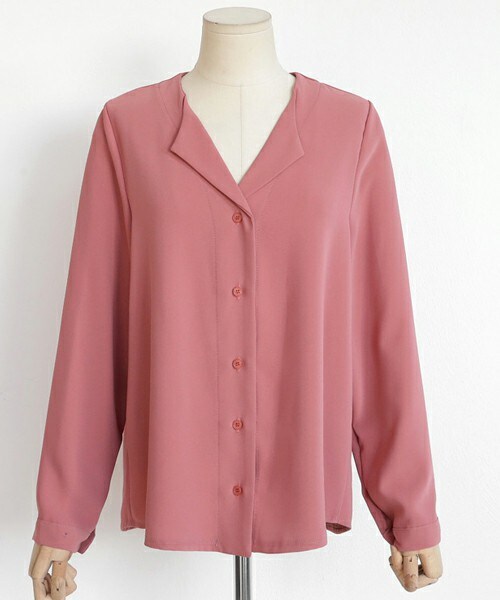 DHOLIC(ディーホリック)の「4COLORSオープンカラーブラウス(シャツ/ブラウス・レディース・FREE)」の3枚目の写真