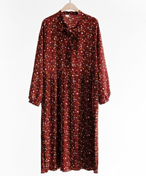 DHOLIC（ディーホリック）の「ストラップSETフラワーパターンボウタイワンピース（ワンピース・レディース・FREE）」の2枚目の写真