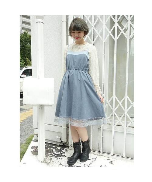 F i.n.t（フィント）の「裾レース使いキャミワンピース/F i.n.t（ワンピース・レディース・その他）」の4枚目の写真