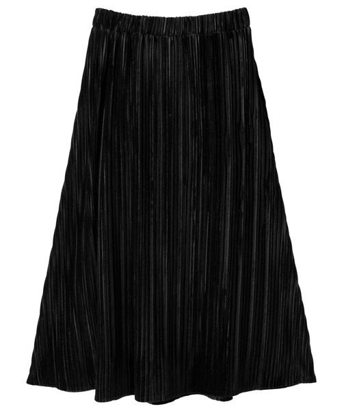 GRL（グレイル）の「ベロアプリーツスカート（スカート・レディース・ラベンダー/ブラック・Ｍ/M）」の2枚目の写真