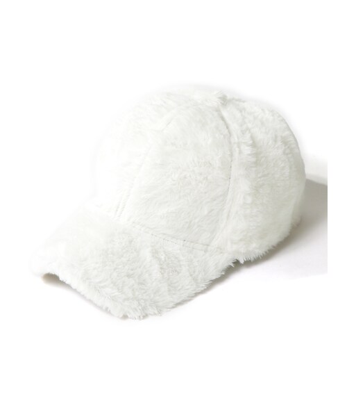 GRL（グレイル）の「ファーキャップ（キャップ・レディース・グレー/ブラック/ピンク/ベージュ/オフホワイト・F）」の2枚目の写真