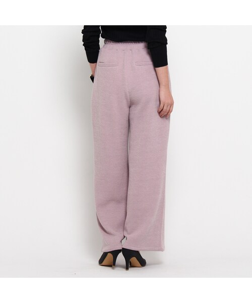 OZOC（オゾック）の「ニットソートワイドパンツ（その他・レディース・ピンク/ブラック/グレー・その他）」の6枚目の写真