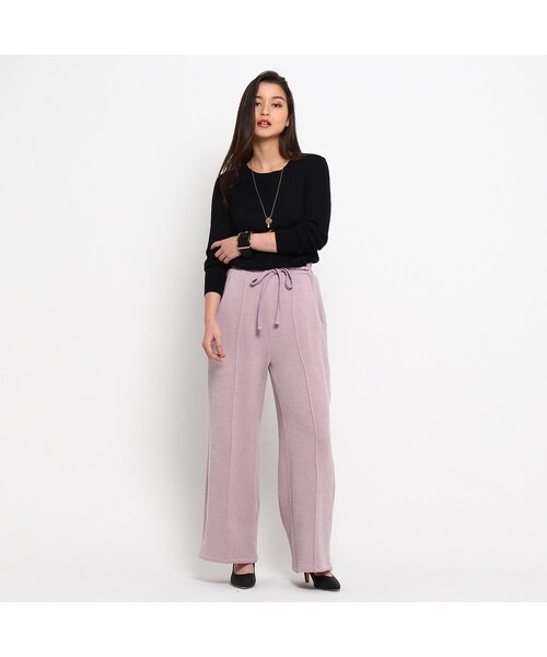 OZOC（オゾック）の「ニットソートワイドパンツ（その他・レディース・ピンク/ブラック/グレー・その他）」の10枚目の写真