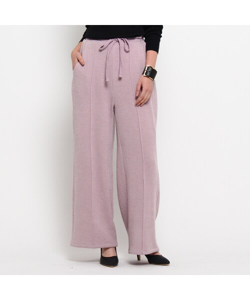 OZOC（オゾック）の「ニットソートワイドパンツ（その他・レディース・ピンク/ブラック/グレー・その他）」の11枚目の写真