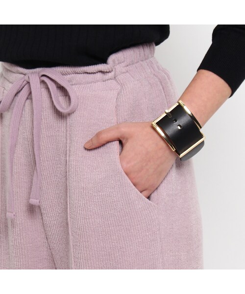 OZOC（オゾック）の「ニットソートワイドパンツ（その他・レディース・ピンク/ブラック/グレー・その他）」の7枚目の写真