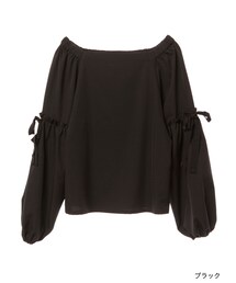 w closet | リボン付きバルーンスリーブプルオーバー(トップス)