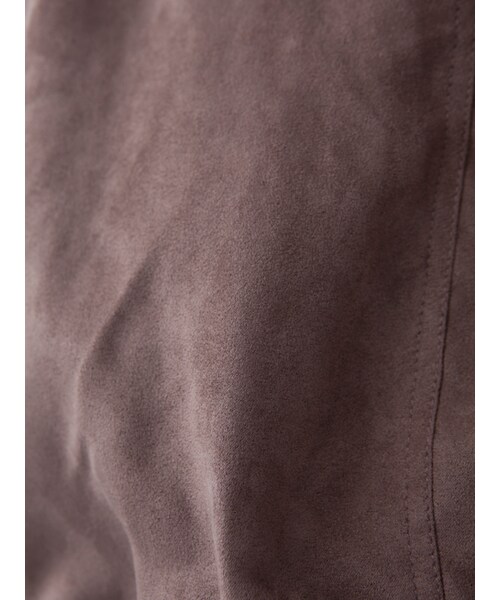 w closet(ダブルクローゼット)の「中綿入りスエードBIGブルゾン(ジャケット/アウター・レディース・ブラウン/モカ・FREE)」の12枚目の写真