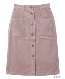 w closet | 前ボタンコーデュロイタイトスカート(スカート)