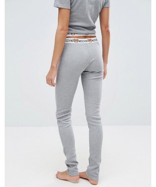 スパッツ・レギンス MOSCHINO Women Leggings 251K1032432381555 Black Moschino Logo Waistband Leggings | Saks Fifth Avenue