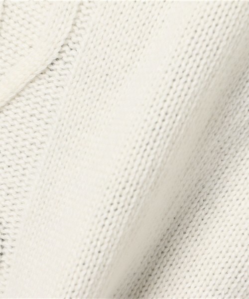 INTERPLANET（インタープラネット）の「ラムウールケーブルタートルニット（ニット/セーター・レディース・オフホワイト/グレー/オートミール・FREE）」の10枚目の写真