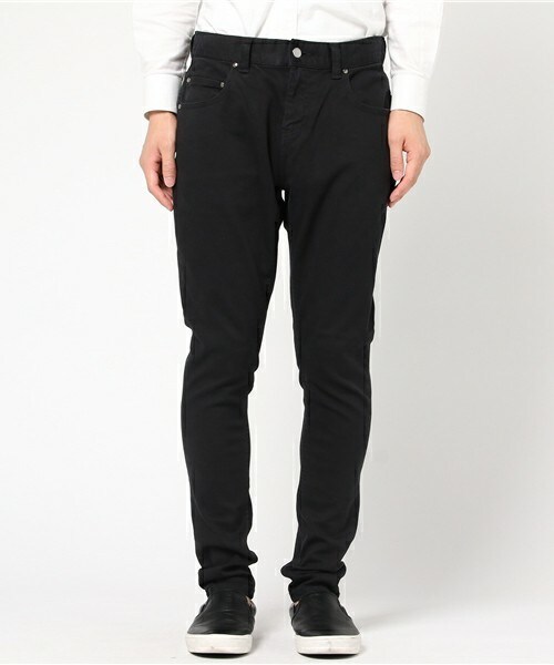 DIET BUTCHER（ダイエットブッチャー）の「DIET BUTCHER SLIM SKIN スーパーストレッチルーズフィットパンツ（デニムパンツ・メンズ・ブラック/ライトグレー・1/2）」の5枚目の写真