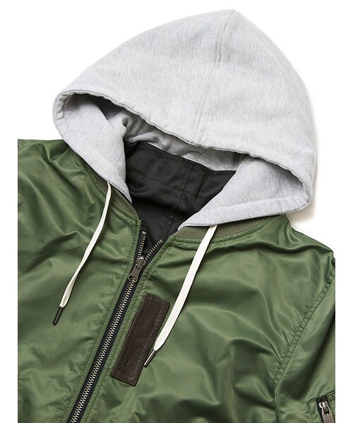 JACKROSE（ジャックローズ）の「3WAYフード付きリバーシブルMA-1 2017SS（ジャケット/アウター・メンズ・ブラック/カーキ・M/L/XL）」の18枚目の写真