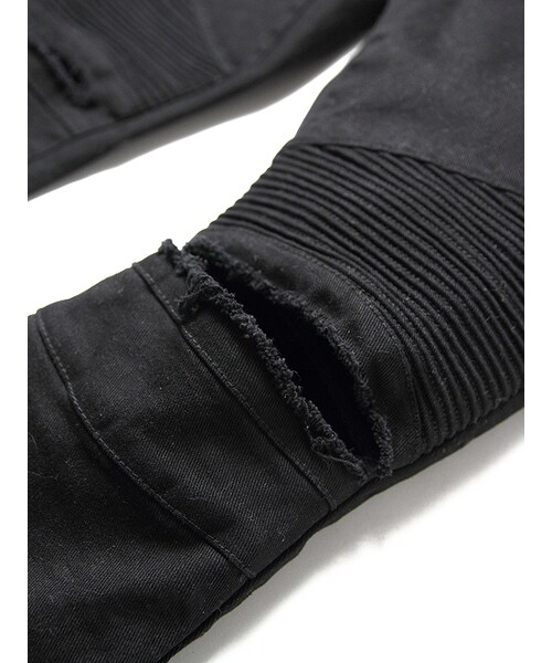JACKROSE（ジャックローズ）の「ZIPダメージバイカーパンツ（パンツ・メンズ・ブラック・S/M/L）」の8枚目の写真