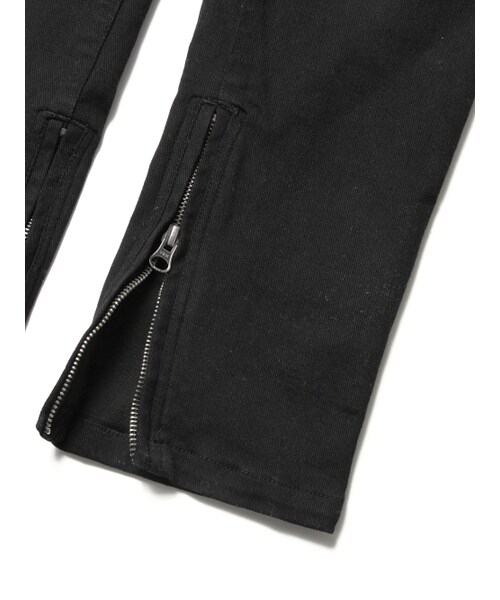 JACKROSE（ジャックローズ）の「ZIPダメージバイカーパンツ（パンツ・メンズ・ブラック・S/M/L）」の9枚目の写真