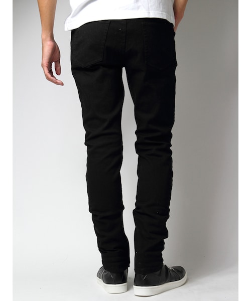 JACKROSE（ジャックローズ）の「ZIPダメージバイカーパンツ（パンツ・メンズ・ブラック・S/M/L）」の3枚目の写真