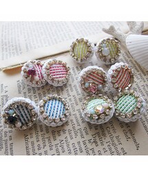 Hime. | E-007 Hime.イタリア製生地くるみビジューイヤリング 全8色(その他)