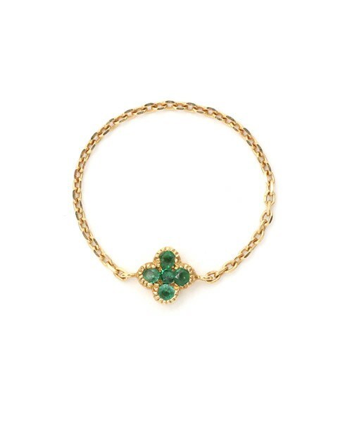 クローバー　マカライト　リング クローバー マカライト リング Sterling silver malachite