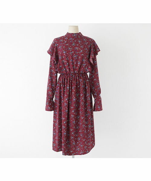 DHOLIC(ディーホリック)の「ショルダーラッフルフローラルワンピース(ワンピース・レディース・FREE)」の2枚目の写真