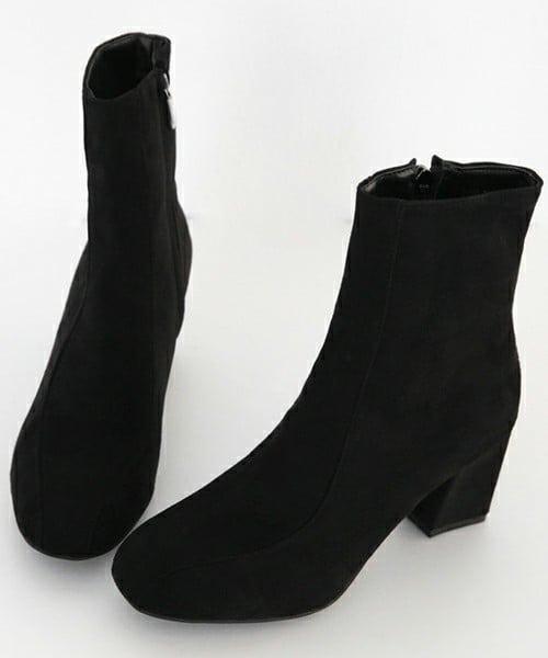 DHOLIC（ディーホリック）の「フェイクスエードスクエアートゥミドル丈ブーツ（ブーツ・レディース・225/230/235/240/245/250）」の2枚目の写真