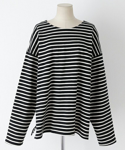 DHOLIC（ディーホリック）の「ドロップショルダーボーダーTシャツ（Tシャツ/カットソー・レディース・FREE）」の3枚目の写真