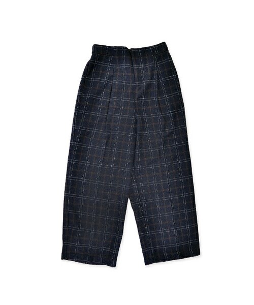 flower（フラワー）の「smart check pants ～ｽﾏｰﾄﾁｪｯｸﾊﾟﾝﾂ（その他パンツ・レディース・gray/navy・FREE）」の2枚目の写真