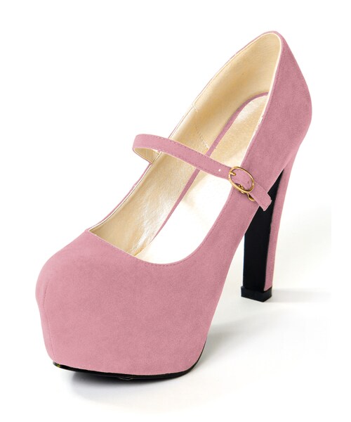 GRL（グレイル）の「ワンストラップスエードパンプス（パンプス・レディース・ブラック/レッド/ピンク/グリーン/ネイビー/グレー/ボルドー/アイボリー/ベージュ/キャメル/ツイード・24.5）」の8枚目の写真