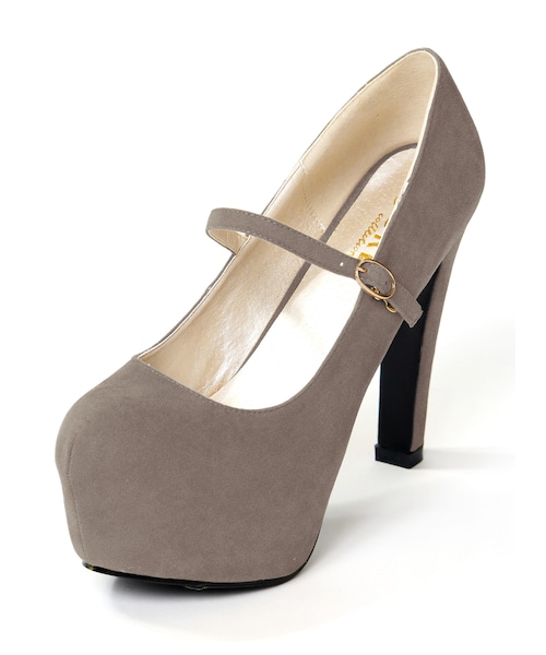 GRL（グレイル）の「ワンストラップスエードパンプス（パンプス・レディース・ブラック/レッド/ピンク/グリーン/ネイビー/グレー/ボルドー/アイボリー/ベージュ/キャメル/ツイード・24.5）」の3枚目の写真