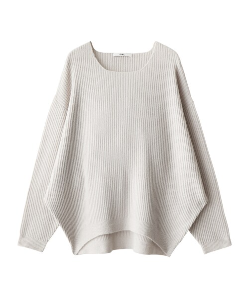 GRL（グレイル）の「ビッグニットトップス（ニット/セーター・レディース・アイボリー/グレー/ピンク/ブラック/ベージュ/モカ・F）」の3枚目の写真