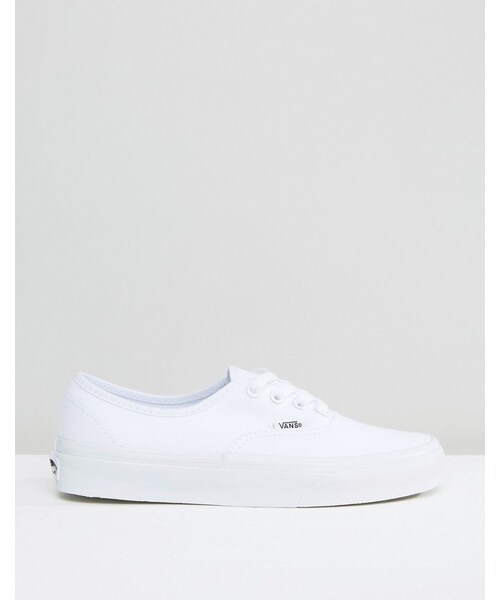 VANS（バンズ）の「Vans Authentic Classic White Lace Up Sneakers（スニーカー・レディース・White・US 10.5）」の4枚目の写真
