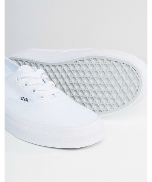 VANS（バンズ）の「Vans Authentic Classic White Lace Up Sneakers（スニーカー・レディース・White・US 10.5）」の3枚目の写真