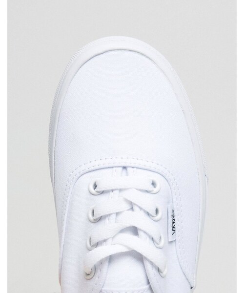 VANS（バンズ）の「Vans Authentic Classic White Lace Up Sneakers（スニーカー・レディース・White・US 10.5）」の2枚目の写真