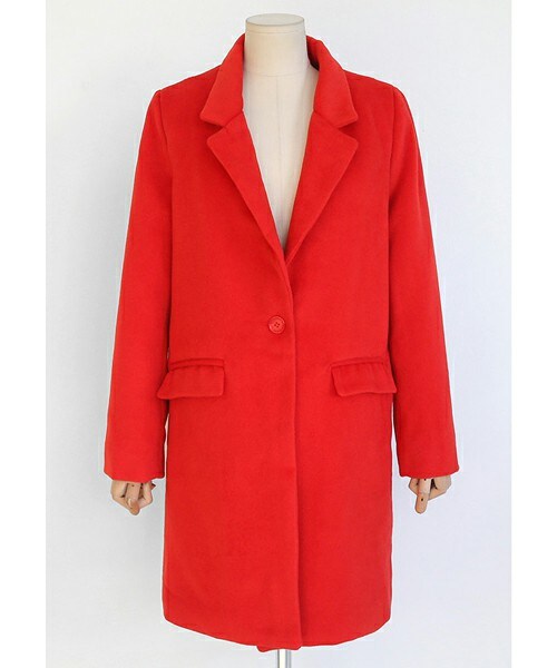 DHOLIC（ディーホリック）の「4COLORSバックスリットワンボタンコート（チェスターコート・レディース・FREE）」の4枚目の写真