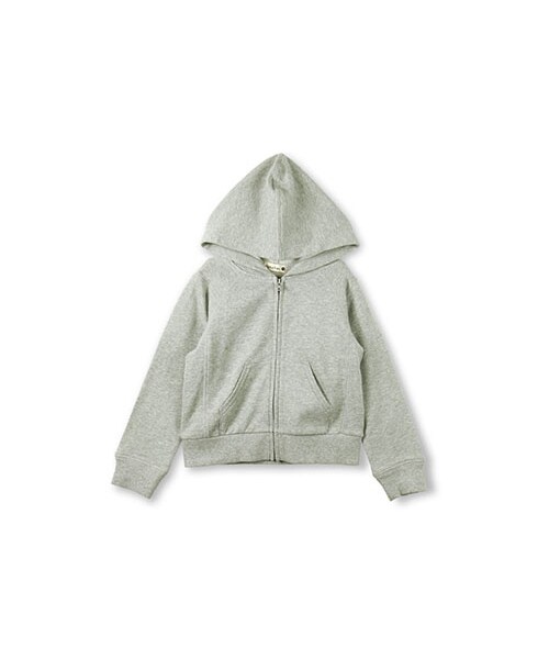 BRANSHES（ブランシェス）の「シンプルミニ裏毛長袖パーカー（パーカー・キッズ・ブラック/杢グレー・80～150）」の2枚目の写真