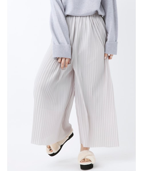 w closet（ダブルクローゼット）の「プリーツパンツ（パンツ・レディース・Lグレー/Sピンク/Dサックス/ブラック・FREE）」の5枚目の写真