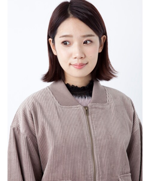 w closet(ダブルクローゼット)の「コーデュロイBIGブルゾン(ジャケット/アウター・レディース・グレージュ/キャメル/レンガ・FREE)」の7枚目の写真