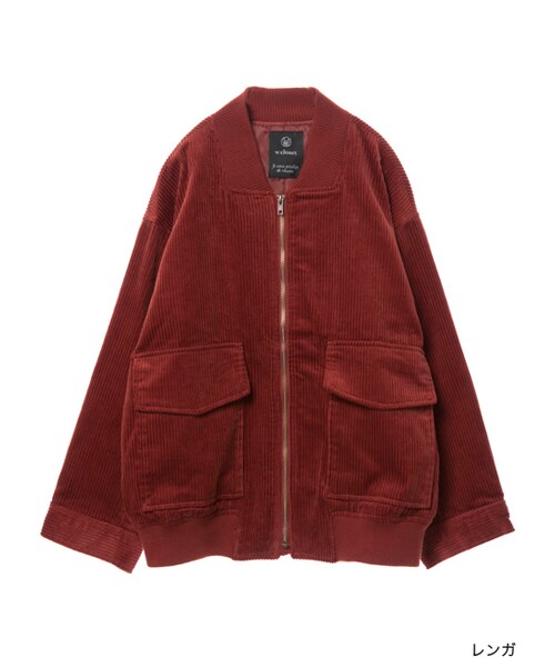 w closet(ダブルクローゼット)の「コーデュロイBIGブルゾン(ジャケット/アウター・レディース・グレージュ/キャメル/レンガ・FREE)」の3枚目の写真