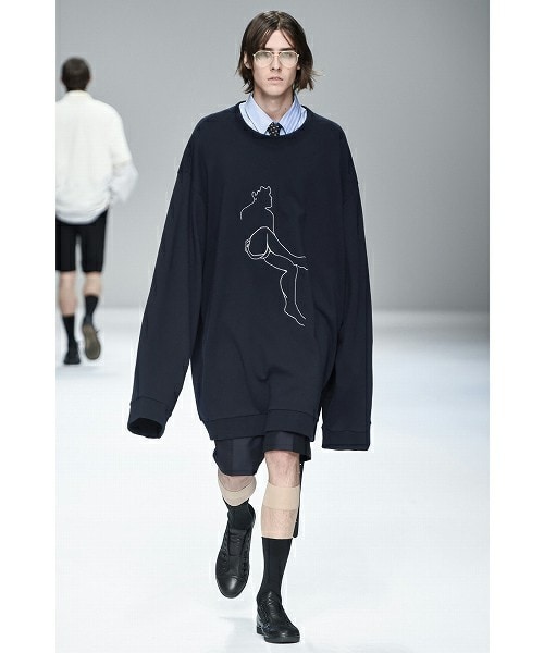 DRESSEDUNDRESSED(ドレスドアンドレスド)の「DRESSEDUNDRESSED 『BODY EMBROIDERY XXL』スウェット(スウェット・メンズ・ブラック・2)」の2枚目の写真