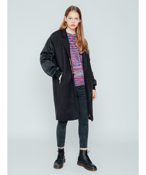 jouetie（ジュエティ）の「チェスターワン（ジャケット/アウター・レディース・ブラック/ネイビー/カーキ・M）」の6枚目の写真