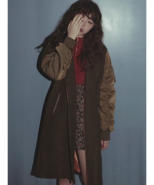 jouetie（ジュエティ）の「チェスターワン（ジャケット/アウター・レディース・ブラック/ネイビー/カーキ・M）」の9枚目の写真