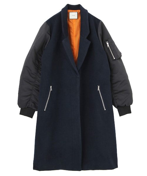 jouetie（ジュエティ）の「チェスターワン（ジャケット/アウター・レディース・ブラック/ネイビー/カーキ・M）」の3枚目の写真